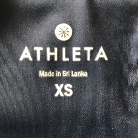 Athleta Aura Sonar Capri Mesh Leggings Navy Blue - Picture 7 of 10